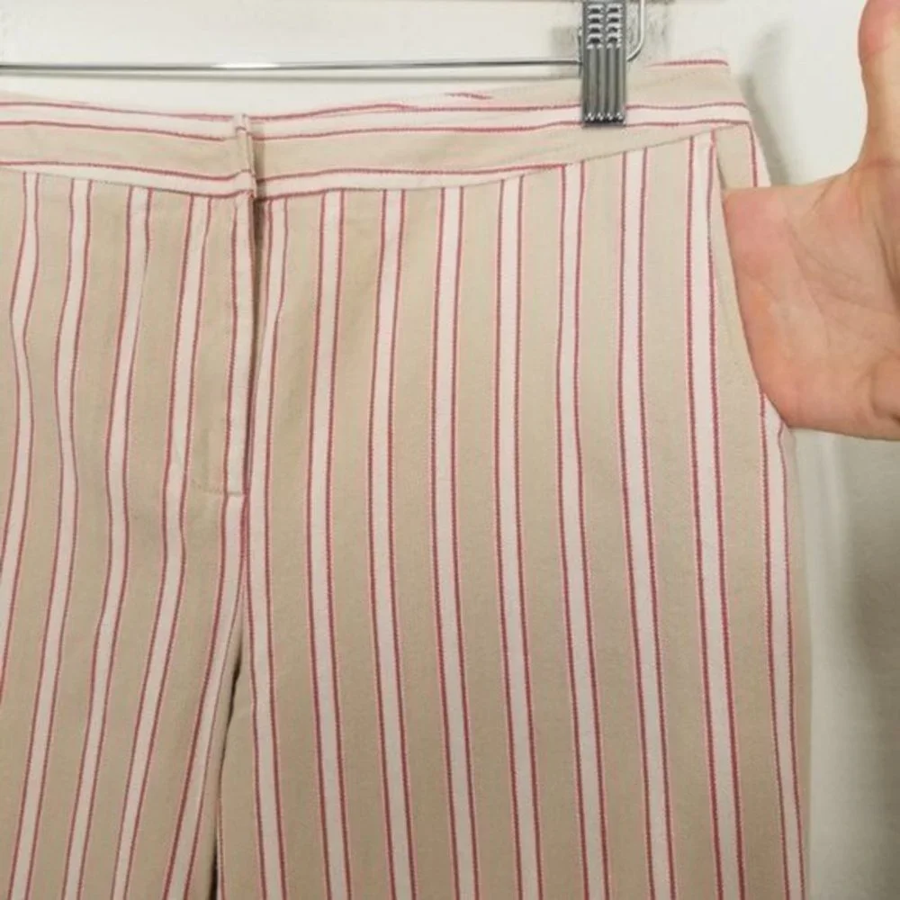LOFT Petites Stripes Capri Pants Size 8P - Picture 2 of 4